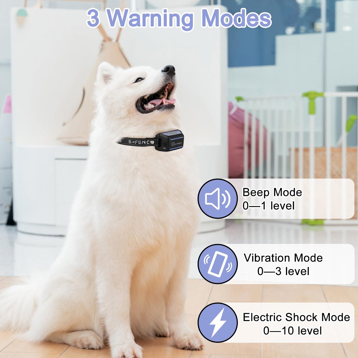 E-FENCE 2 Pack GPS Wireless Dog Collar Fence System,Electric Dog Shock Collar Fence,Pet Containment System Rechargeable,Outdoor Use Only