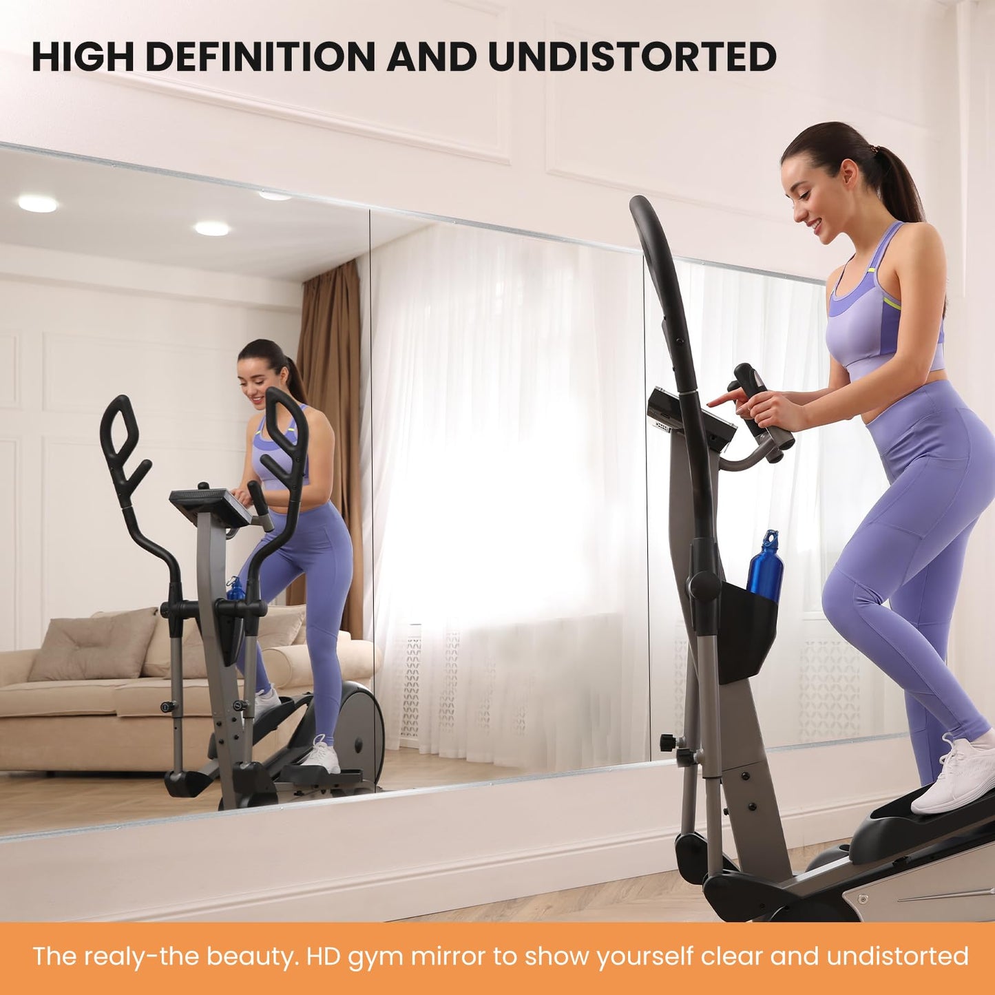 pertetey Home Gym Mirror, 56X16 Inch(1Pack) Large Frameless Tempered Glass Full Body Wall Mounted Mirror for Gym, Yoga, Exercise, Dance Studio