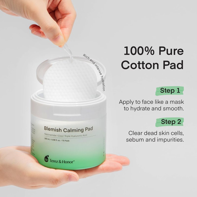Niacinamide, Centella & Hyaluronic Acid Serum Pad - Korean Brighten, Soothe & Deep Moisturize Skincare, Pre-Soaked Toner Pads for Face - Dermatologist Tested Daily for Blemish-Prone or Sensitive Skin
