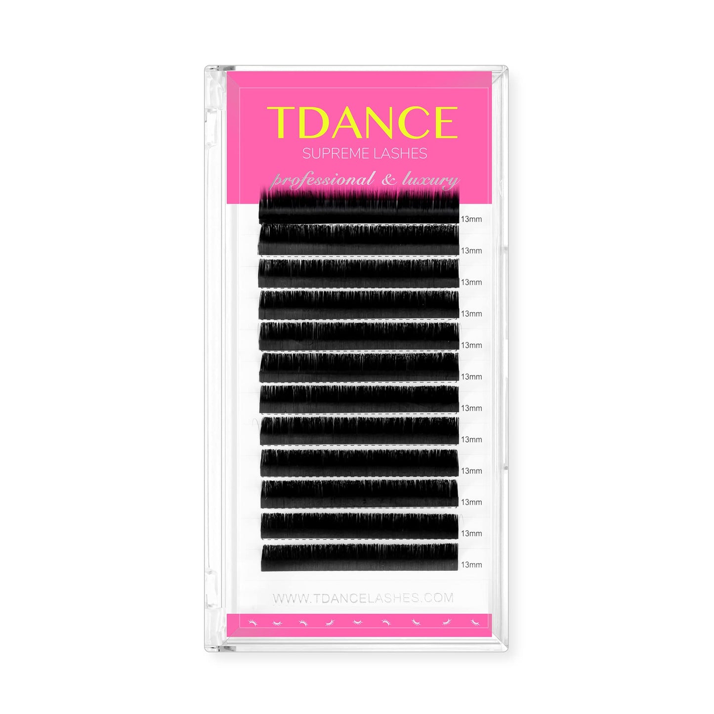 TDANCE Lash Extension Matte Black Eyelash Extension C CC D DD J B L Curl Volume & Classic Lash Extensions 0.03-0.18mm Thickness Professional Salon Use(0.18-CC,20 mm)
