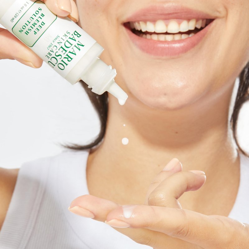 Mario Badescu Deep Blemish Solution, Spot Treatment for Face with Potent Zinc Oxide, Niacinamide and B Vitamins Overnight Treatment Serum that Targets Large Blemishes Under the Skin 1 Fl Oz.
