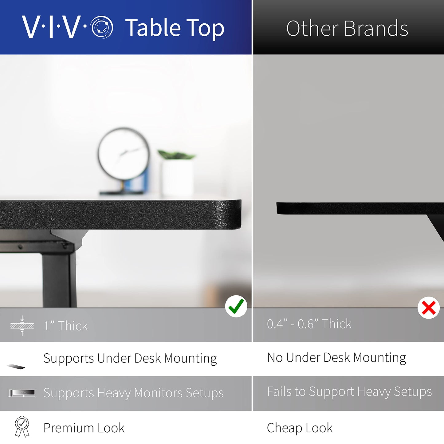 VIVO Electric 60 x 24 in Dual Motor Sit Stand Desk, Memory Height Adjustment, 2B Series, Black Top Black Frame, DESK-KIT-2B6B