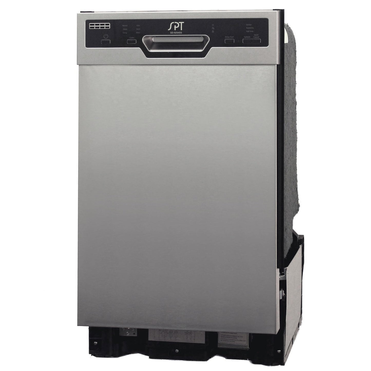SPT SD-9254SSB 18″ Wide Built-In Stainless Steel Dishwasher w/Heated Drying, ENERGY STAR, 6 Wash Programs, 8 Place Settings and Stainless Steel Tub