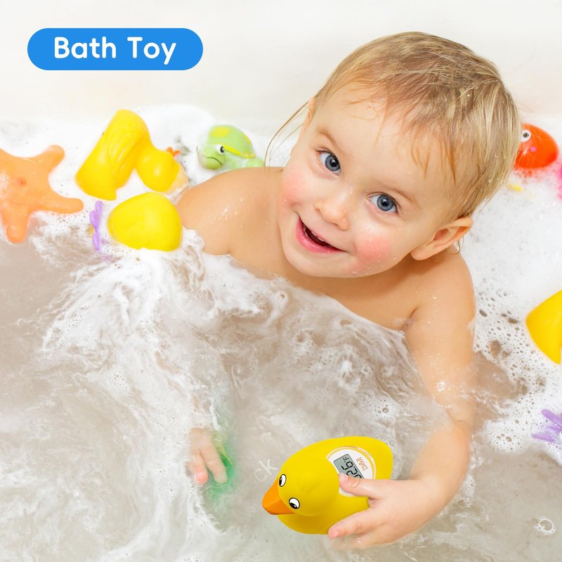 b&h Digital Duckling Baby Bath Thermometer, Infant Safe Floating Water Temperature Thermometer and Baby Bath Time Toy – Easy to Read Display | BPA-Free