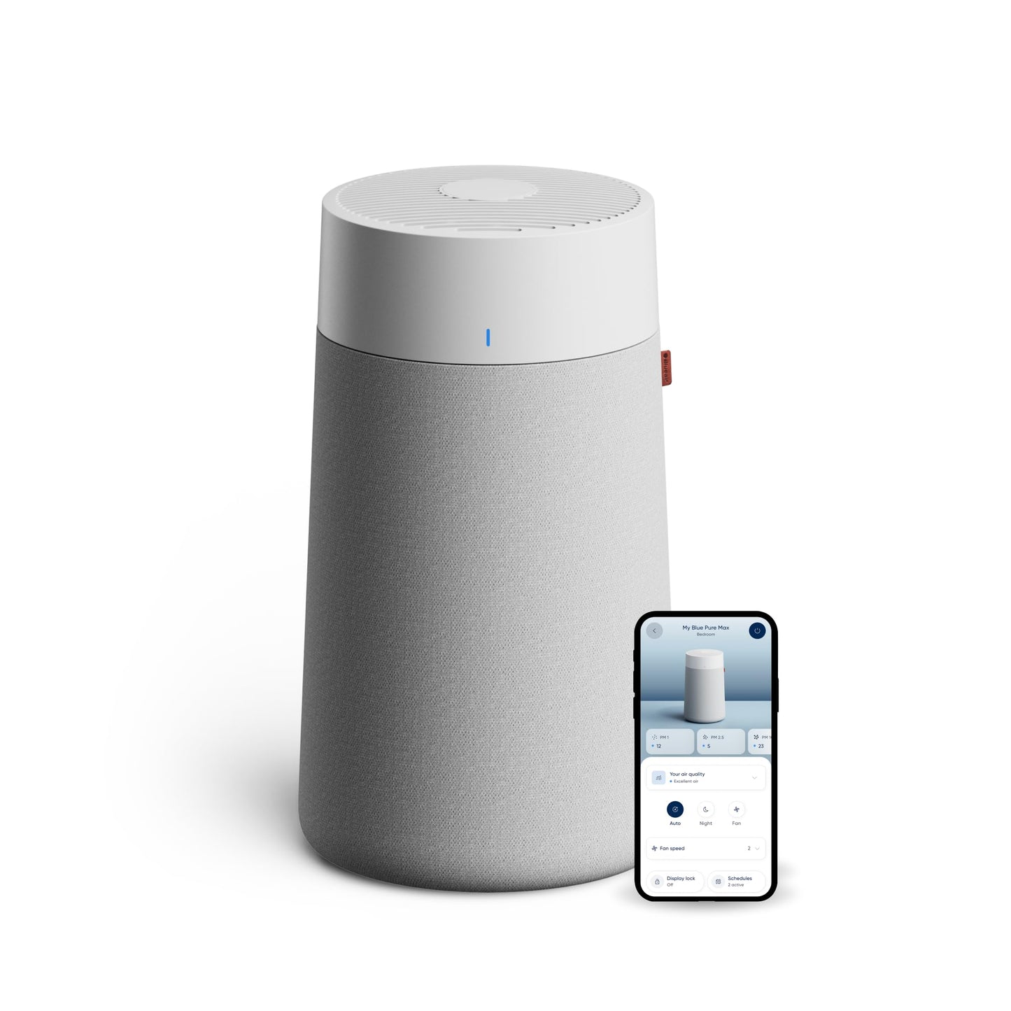 BLUEAIR Air Purifiers for Bedroom, HEPASilent Air Purifiers for Home, Air Purifiers for Pets Allergies Air Cleaner, Smart Air Purifier, Small Room Air Purifier, Virus Air Purifier, Blue Pure 411i Max