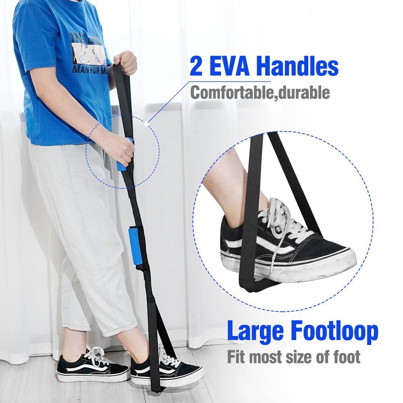 42 Inch Leg Lifter,Leg Lifter After Hip Replacement with Large Foot Loop,Mobility Aid for Disables and Elderly,Leg Lifter Strap for Knee Replacement Recovery Aids(Black)