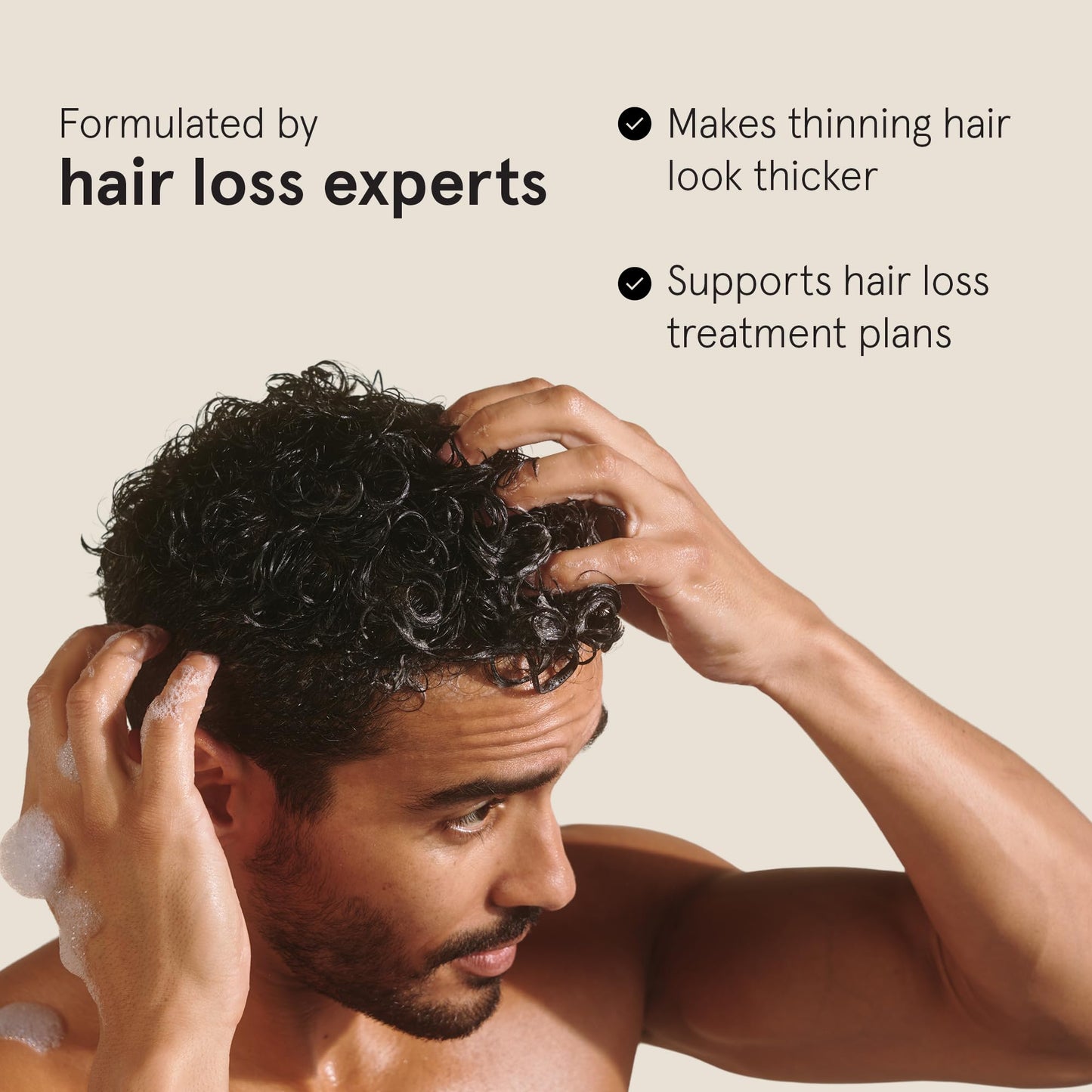 Keeps Thickening Shampoo & Conditioner for Men - Anti-Thinning Hair Care Duo with Biotin, Caffeine & Saw Palmetto - Color-Safe Men's Volumizing Shampoo & Conditioner - DHT-Blocker - 8 Oz Each