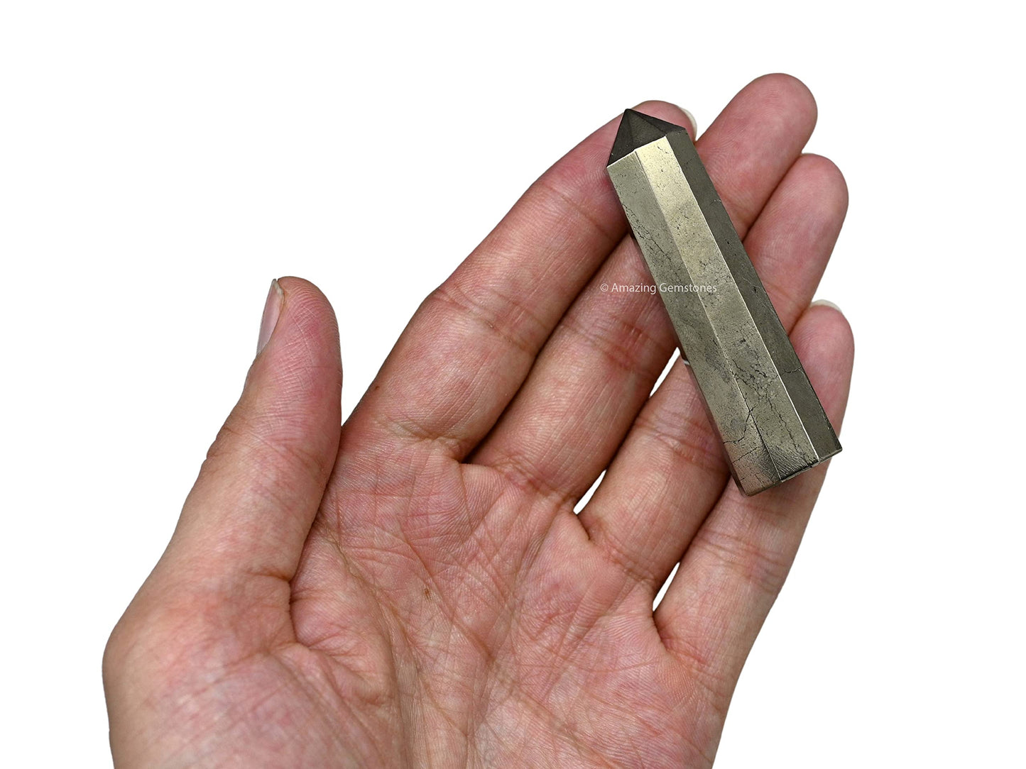 Amazing Gemstone Pyrite Crystal Towers - Natural Healing Crystal Point Obelisk for Reiki Healing and Crystal Grid (2" to 3" INCH)