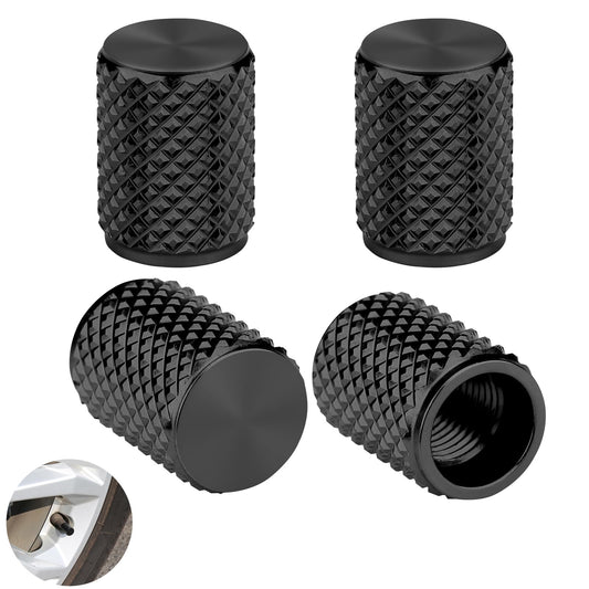 JALWM Tire Valve Stem Caps,4 pcs Universal Anodized Aluminum Tire Valve Caps with O-Ring Seal for Leak-proofing,Corrosion-Resistant, Dustproof,Durable.Fits for Car,SUV,Trucks,Motorcycle,Bike