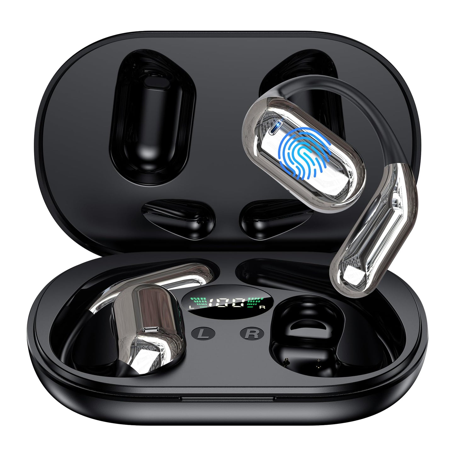 Mosyxe AI Translation Earbuds Real Time 144 Language Translator Earbuds for iPhone and Android Translation Headphones Translating Device for Travel Business Learning with Charging Case