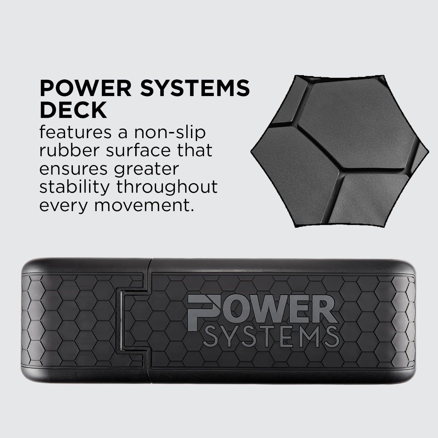 Power Systems Step Bench & Weight Bench | Aerobic Platform & Plyo Box for Cardio, Strength | Commercial Grade Full Body Home Gym Stepper | Adjustable Multifunctional Deck & Resistance Band Clips