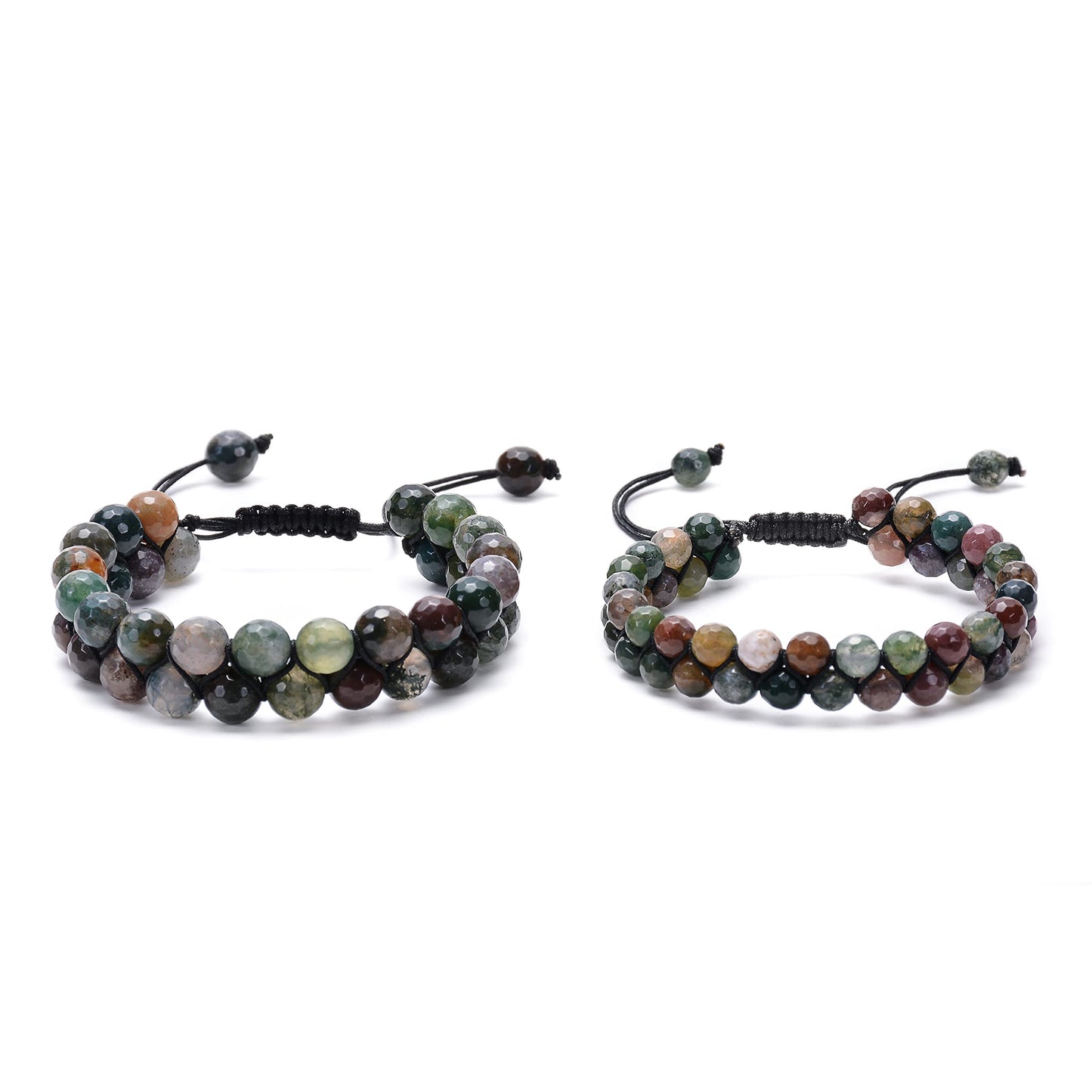 Echos Healing Stones Mens Bracelet – Natural Jade Bracelet for Women & Men, Genuine Jade Stone Jewelry for Good Luck & Prosperity | Handmade Adjustable Green Jade Bracelet (6mm)