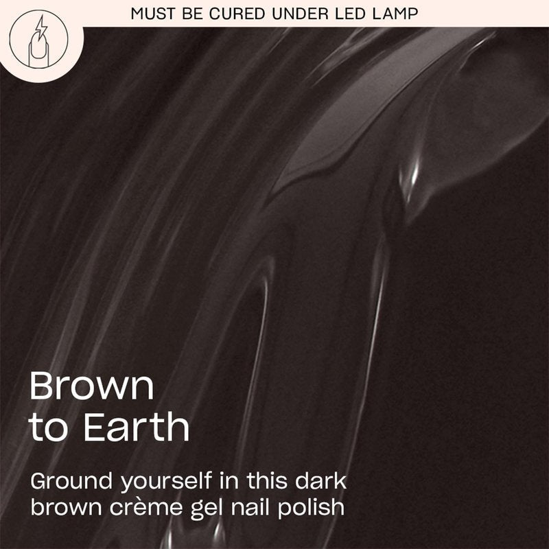 OPI GelColor Brown to Earth | Opaque Dark Brown Crème LED Cure Gel Nail Polish | Salon-Quality Shine, Long-Lasting Wear | Vegan & HEMA Free | 0.5 Fl Oz