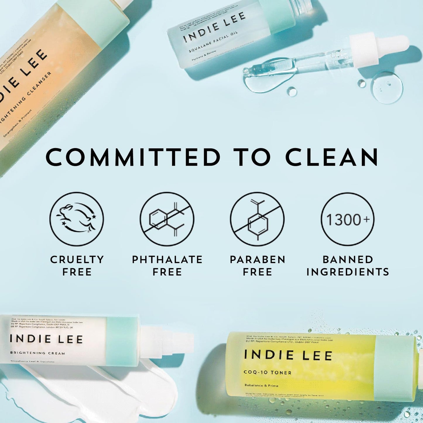 Indie Lee Soothing Facial Cleanser, Gentle, Moisturizing Face Wash + Makeup Remover for Sensitive Skin, Hydrate & Calm Redness with Rose Damascena & Chamomile Oil, Plump & Exfoliate with PHAs, 125ml