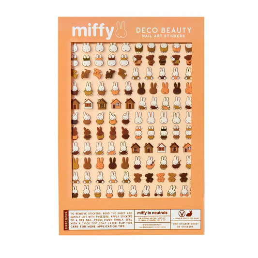 Deco Beauty Miffy in Neutrals-Super Thin & Easy-to-Apply Nail Art with the Cutest Designs-Durable & Long-Lasting Nail Art Stickers and Decals for Women, for DIY At-Home Manicures & Salon-Quality Nails