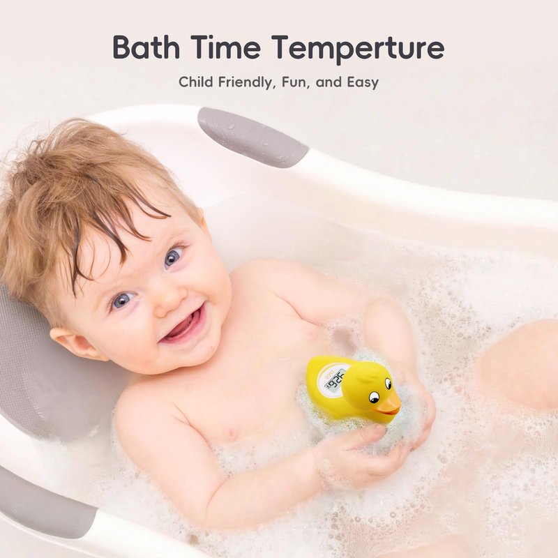 b&h Digital Duckling Baby Bath Thermometer, Infant Safe Floating Water Temperature Thermometer and Baby Bath Time Toy – Easy to Read Display | BPA-Free
