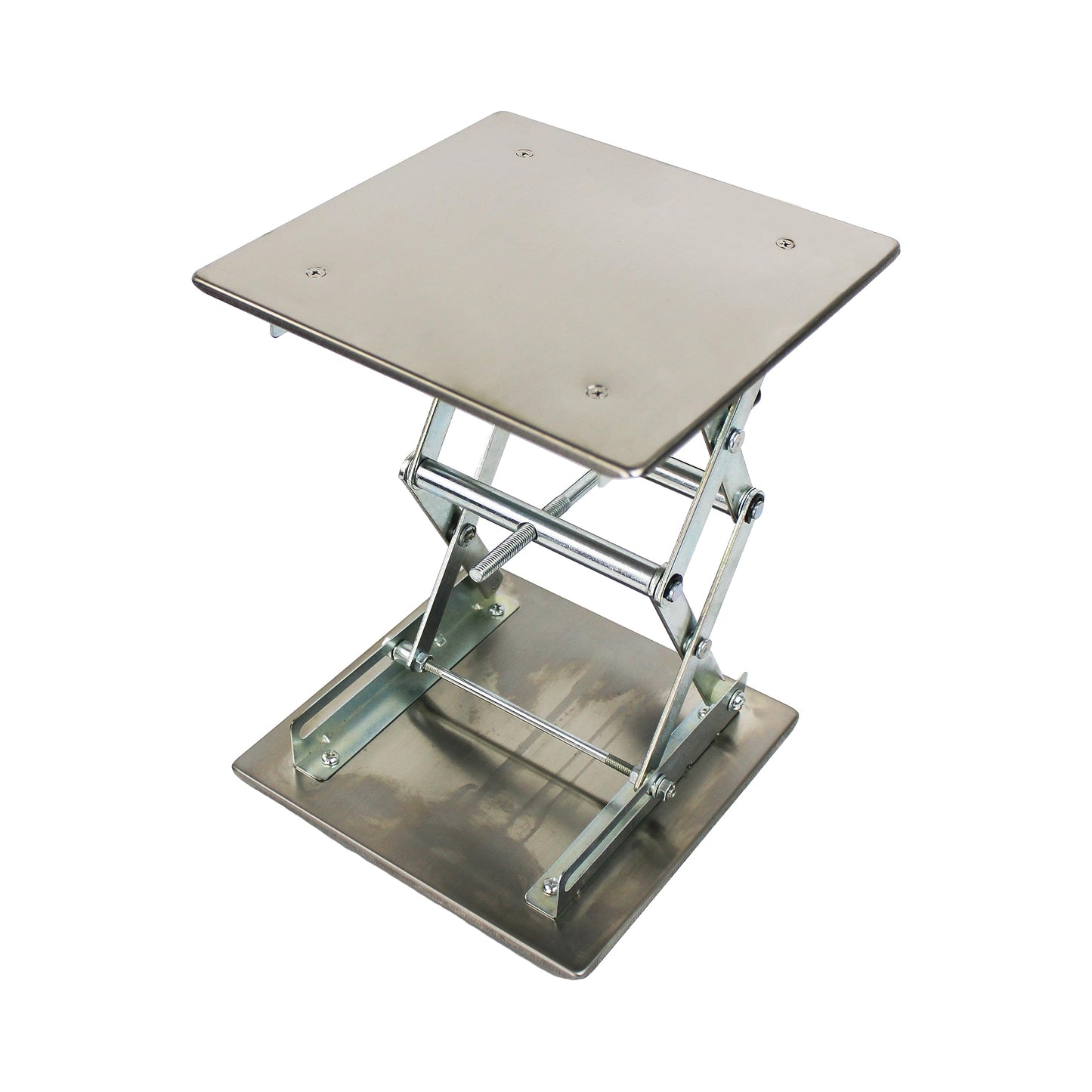 TEXALAN(R) 8x8 Lab Scissor Jack Lift Table SS304 Max. Height of 10" 33LBS Load