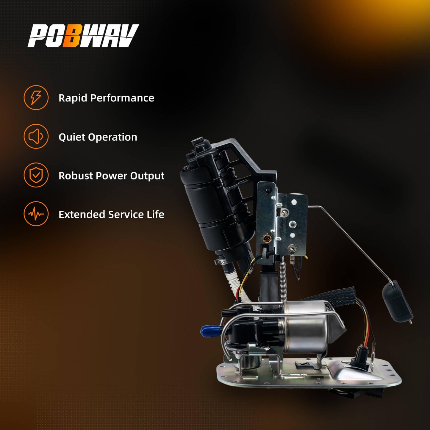 POBWAV 75132-01D Fuel Pump Assembly Compatible with Harley Davidson Softail 2001-2005, Heritage, Fat Boy, Night Train - Replaces 75132-01B