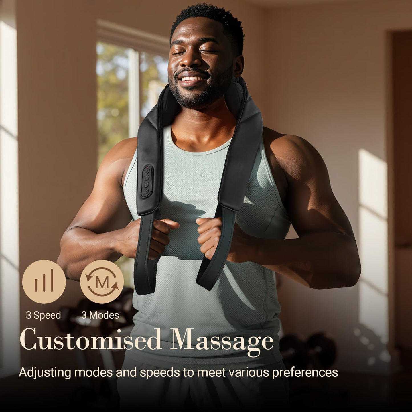 CuPiLo Cordless Neck Massager for Pain Relief Deep Tissue - HSA Eligible, Upgarded Deep Kneading FSA Shoulder Back Massager with Heat, Massager Pillow for Neck and Shoulder Pain, Gifts for Women Men