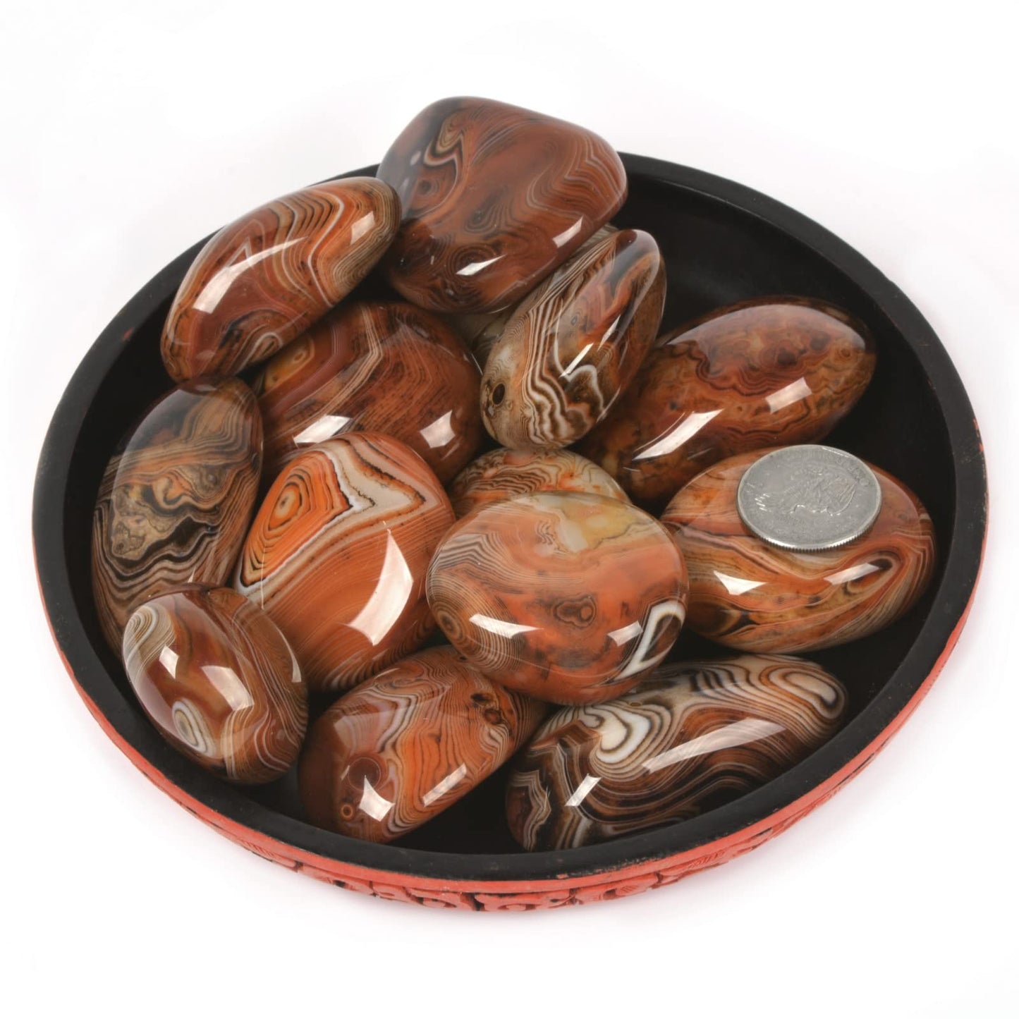 Justinstones 1LB Large Dream Agate Tumbled Polished Natural Crystal Healing Pocket Stones Rock Collection