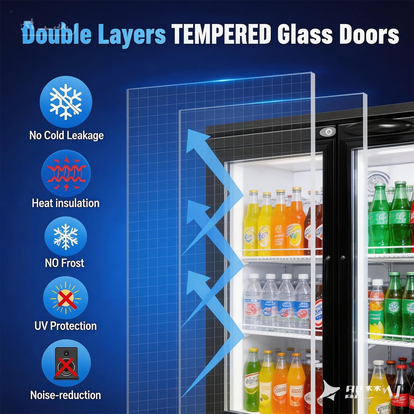 NAFCOOL Back Bar Cooler Fridge,7 Cu Ft Mini Compact Commercial Beer Refrigerator Beverage Undercounter Refrigerator, Commercial Display Fridge with LED Light Adjustable Shelves,ETL Approval