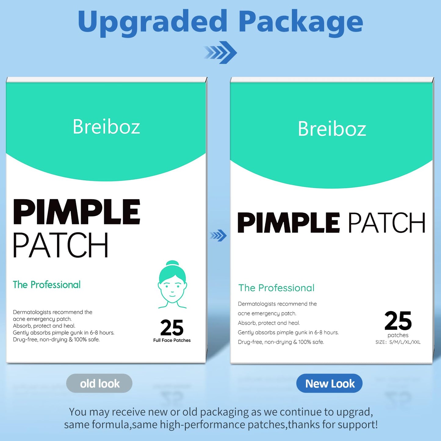 Full Face Pimple Patches (5 Pack, 25 Patches),XL Hydrocolloid Acne Patches for Whole Face,Nose,Chin,Forehead,Cheeks w/Tea Tree Oil&Salicylic Acid,Large Invisible Zit Patches for Overnight Blemish Care