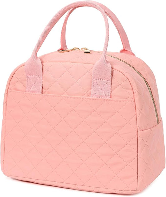 LOVELYWIND Lunch Bag for Women, Insulated Lunch Box, Reusable Water-Resistant Lunchbox Cooler with Front Pocket, Large Capacity Lunch Tote Bag for Work, Travel, Picnic