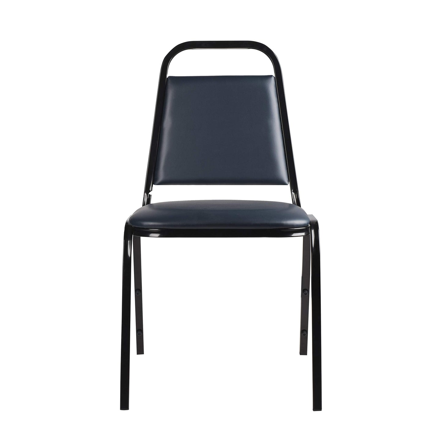 OEF Furnishings OEF9100 Series Banquet Chairs Premium Commercial Seating (4 Pack, Vinyl, Midnight Blue, Black Frame)