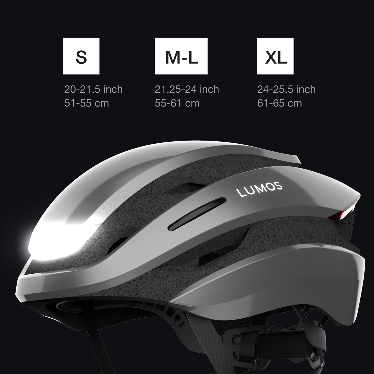 Lumos Ultra Smart Bike Helmet | Customizable Front and Back LED Lights with Turn Signals | Road Bicycle Helmets for Adults: Men, Women (Without MIPS)