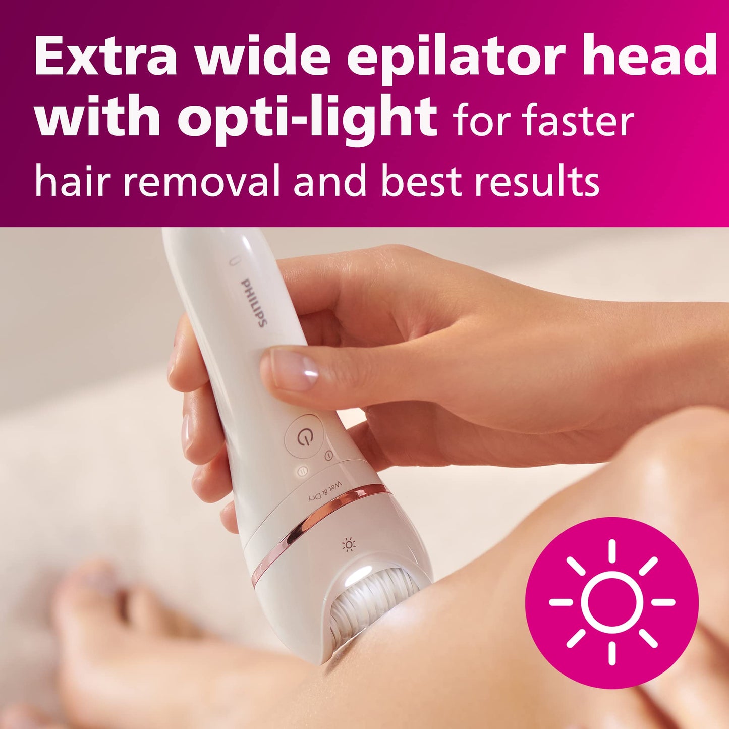 Philips Epilator Series 8000 5 in 1 Shaver for Women, Trimmer, Pedicure and Body Exfoliator with 9 Accessories, BRE740/14