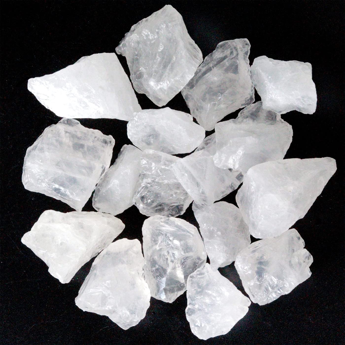 YATOJUZI Clear Quartz 1lb Bulk Natural Healing Crystals Raw Rough Rocks Stones Sets for Cabbing Tumbling Cutting Lapidary Polishing Reiki Crytsal Healing Wire Wrapping Decoration Gemstone