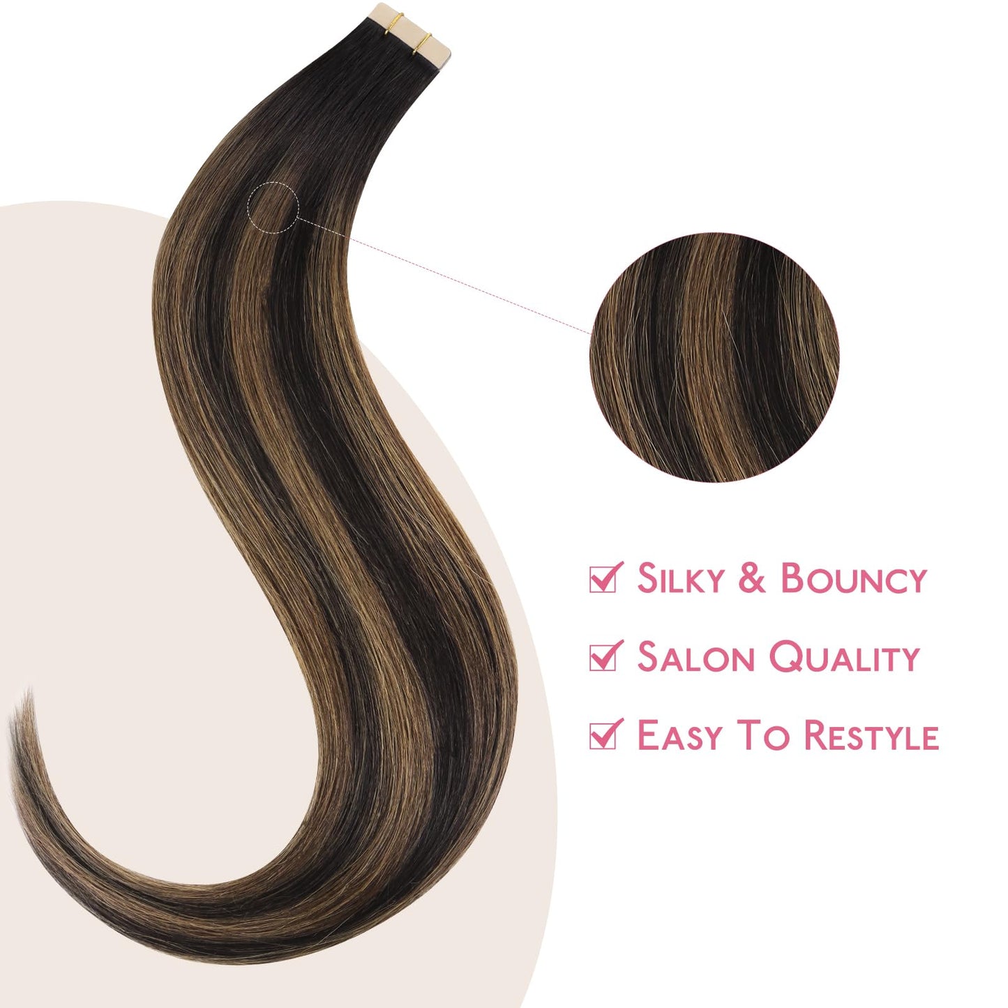 WENNALIFE 10PCSTape in Hair 1B/6/1B