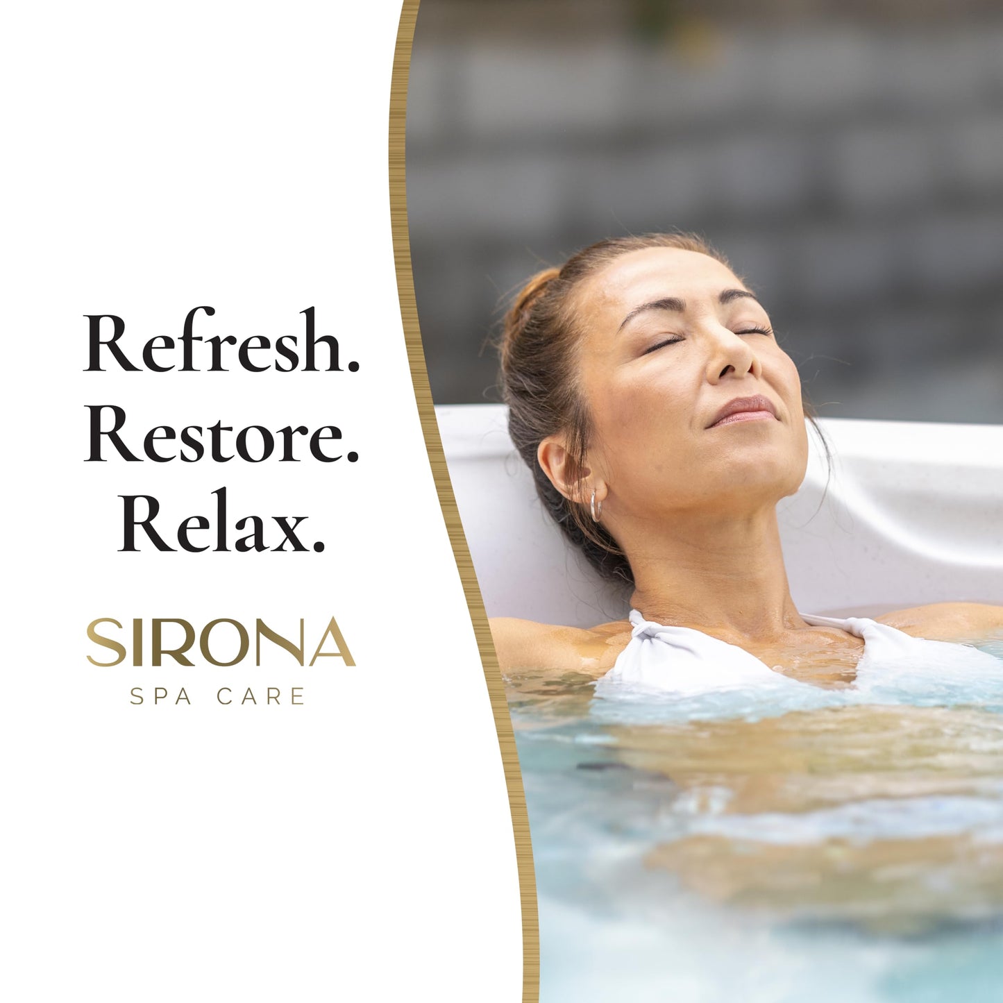 Sirona Spa Care Simply Sanitizer – Step 3 in The 3-Step Sirona Simply Chlorine-Free & Bromine-Free System for Spas & Hot Tubs, 16 fl oz (82317)