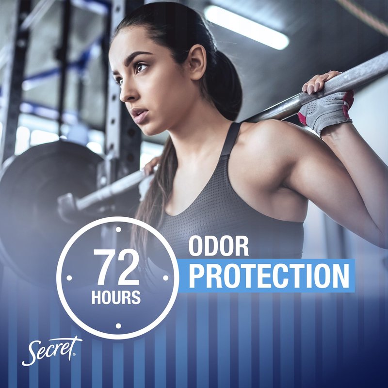 Secret Outlast Antiperspirant Deodorant for Women, 72hr Sweat & Odor Protection, PH Balancing Minerals, Invisible Solid, Completely Clean Scent, 2.6 oz (Pack of 2)
