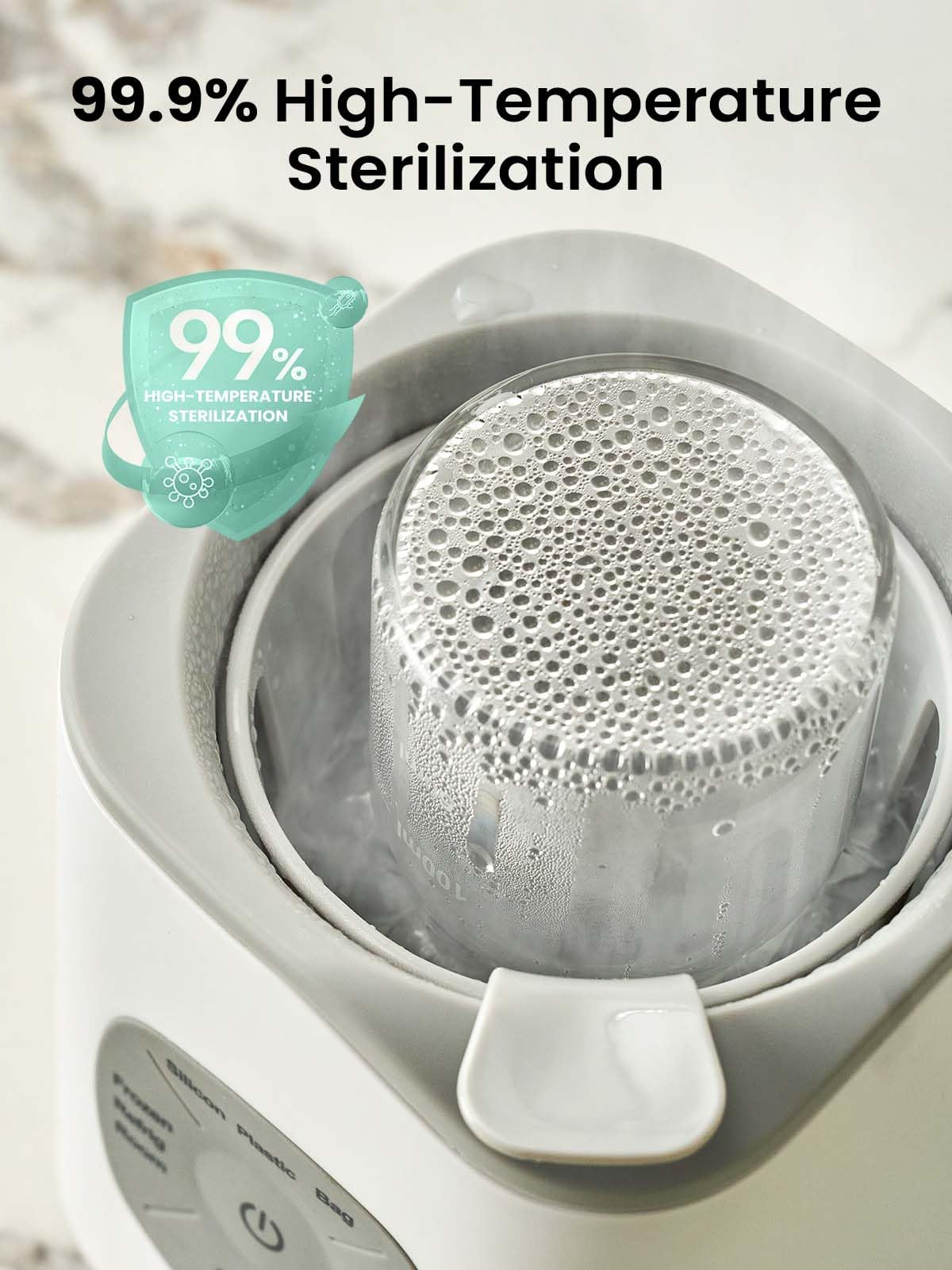 Grownsy Bottle Warmer, Baby Bottle Warmer Fast for Breastmilk & Formula, Accurate Temperature Control, Milk Warmer for All Bottles with Thaw, Sterilizing, Keep Warm, Heat Food