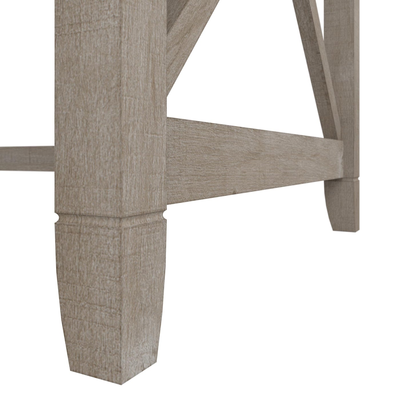 Bush Home Key West 60W Modern Farmhouse L Shaped Desk in Washed Gray, 60-Inch Corner Computer Table for Home Office Workspace