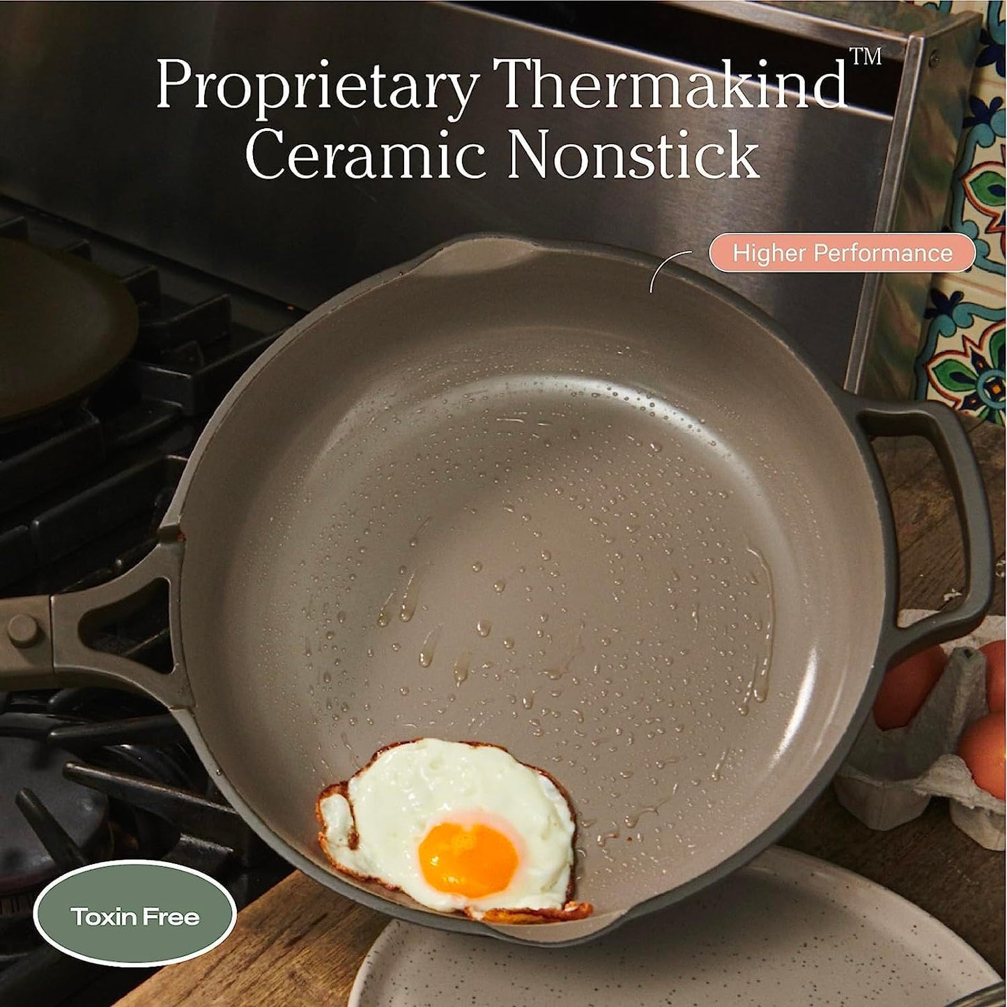 Our Place Mini Cookware Duo | 6-Piece Ceramic Cookware Set with Mini Always Pan & Mini Perfect Pot | Induction & Oven Safe up to 450°F | Nonstick, PFAS-Free Non-Toxic Cookware | Steam