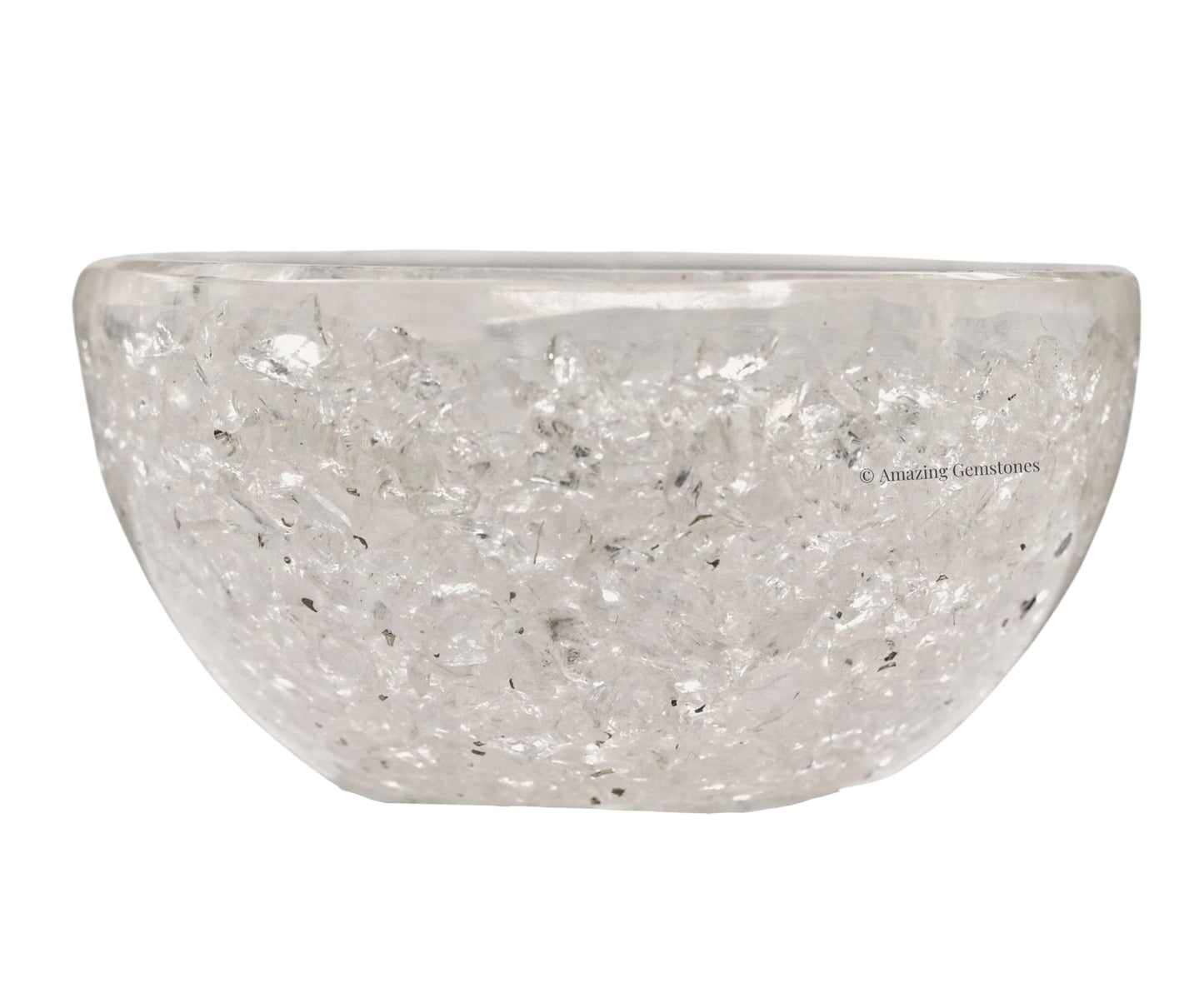 Amazing Gemstone Clear Quartz Orgonite Orgone Crystal Gemstone Bowl - 2" Orgonite Clear Quartz Crystal Bowl for Meditation, Crystals and Healing Stones Gift and Protection