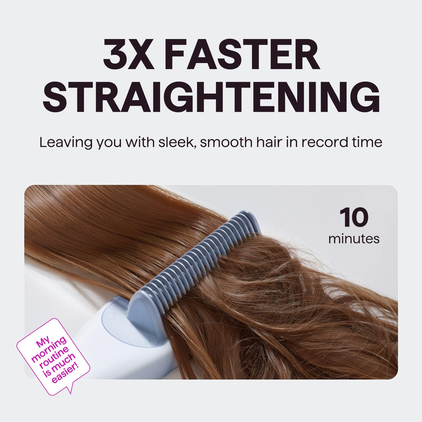 Wavytalk Pro Steam Hair Straightener Brush, Steamline Pro 3-in-1 Straightening Brush for Curly Hair, Fast Salon Results with Less Damage, Anti-Frizz and Hair Nourishment