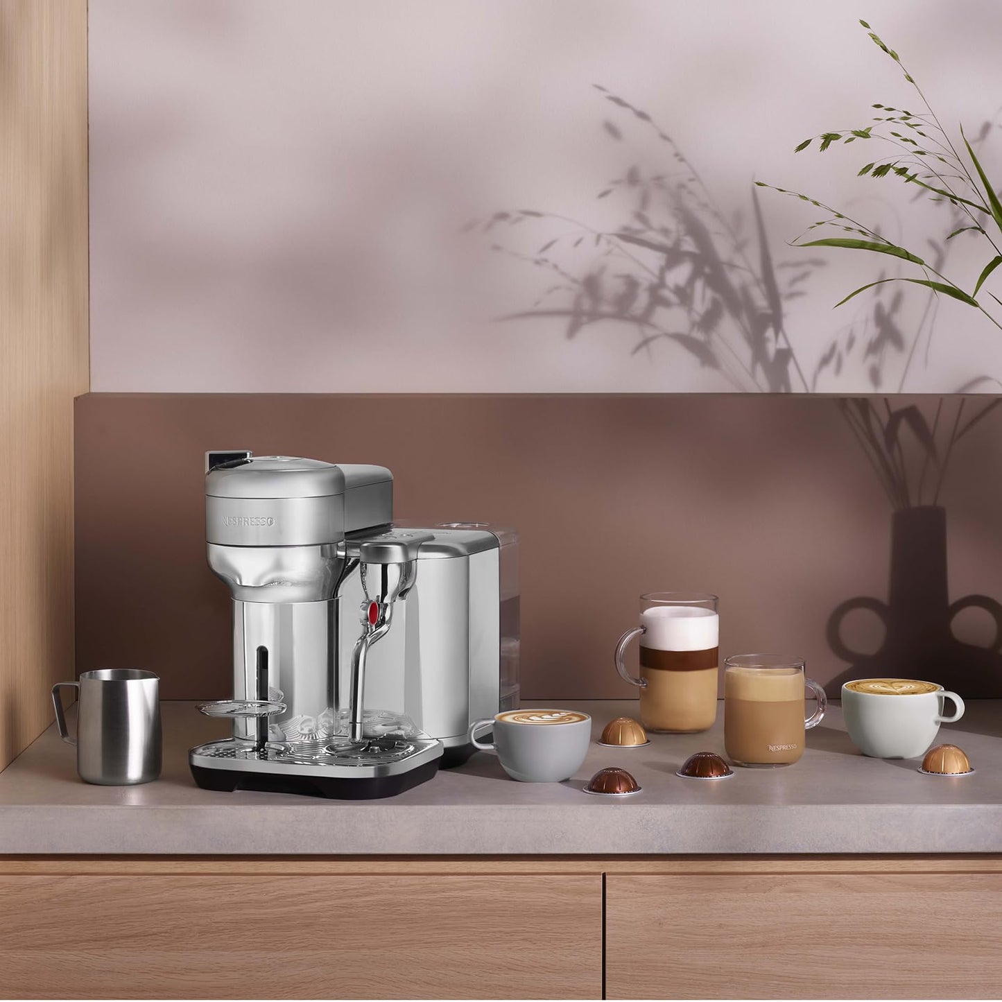 Nespresso Vertuo Creatista Coffee and Espresso Maker by Breville, Brushed Stainless Steel
