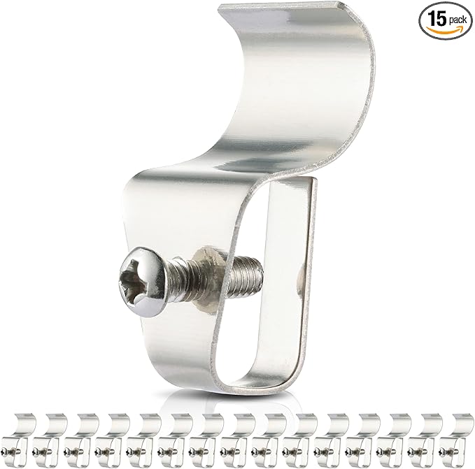 HUXOR Vinyl Siding Hooks, Stainless Steel Vinyl Siding Hooks for Hanging Family Name Sign, Plants, or Lights, No Drilling Required, Easy to Install & Detach, Max Load 10 Lbs, 15 Pack