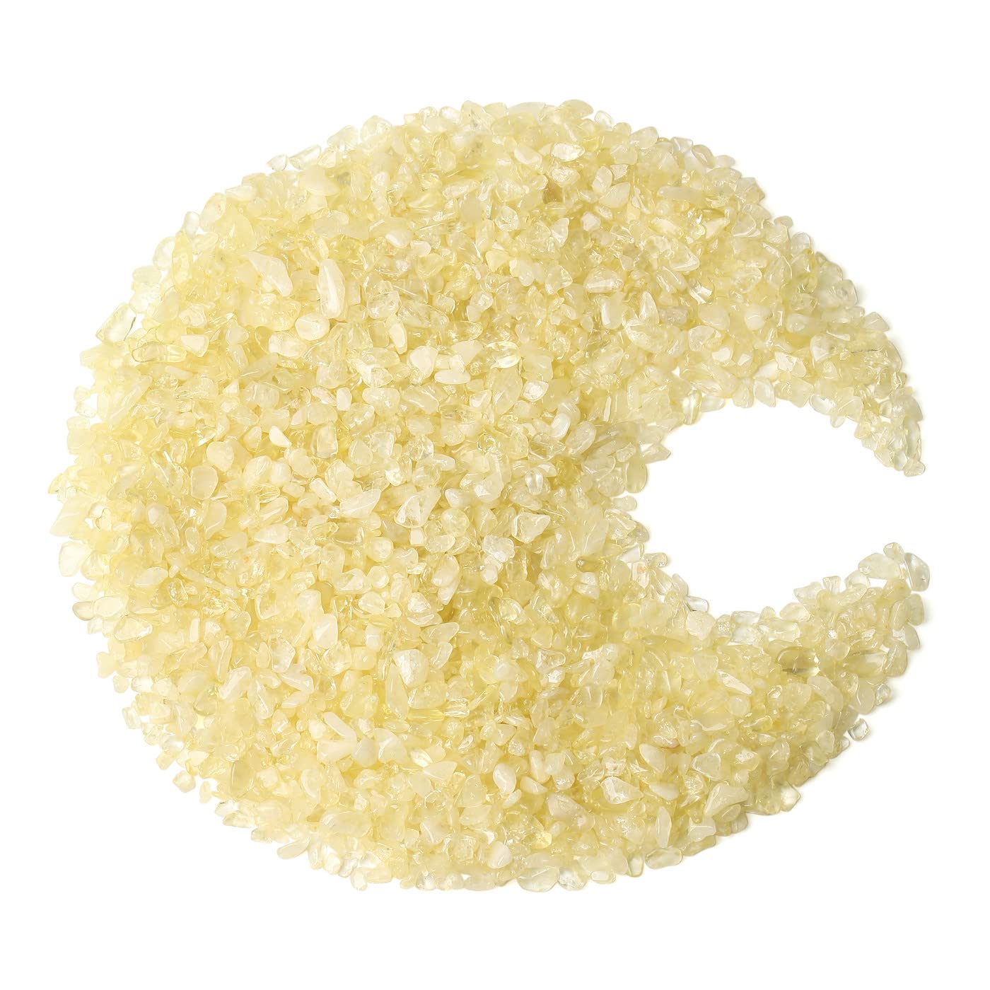 ZHIYUXI Citrine Crystal Chips Fish Tank Gravel Vase Filler Stones Crushed Crystals Gemstone Polished Healing Crystals Natural Quartz Stone 0.44lbs