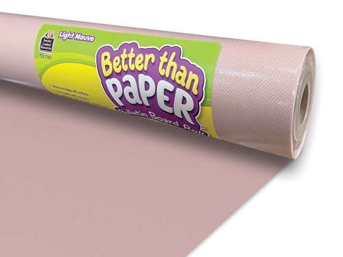Light Mauve Better Than Paper® Bulletin Board Roll and Teacher Created Resources Painted Dots Border Trim
