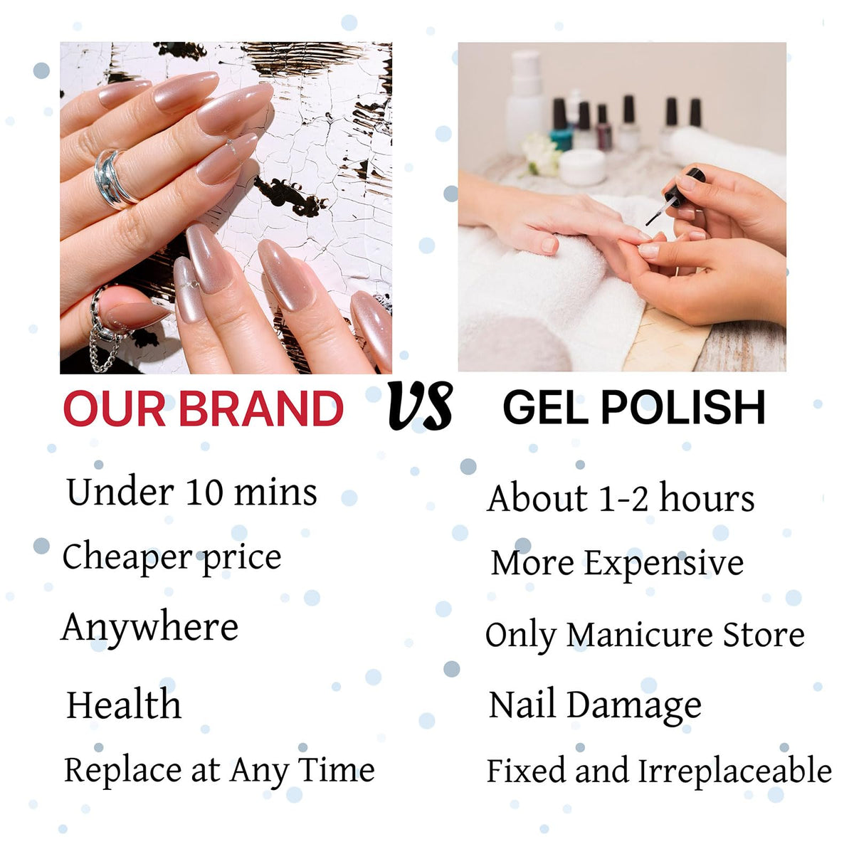 Press on Nails Almond Short Fake Nails Reusable Glossy Acrylic Nails Pink with Drill Design Glue on Nails Full Cover Artificial Stick on Nails for Women 24 Pcs
