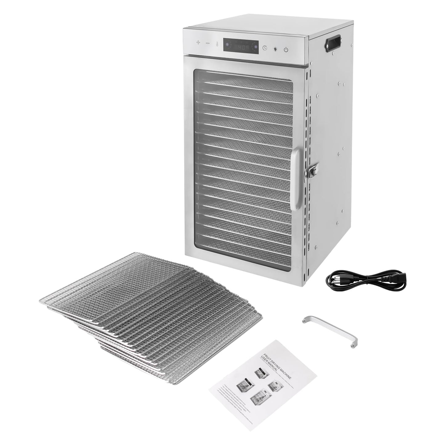 Commercial Dehydrator Large Dehydrators for Food and Jerky, 800W 18 Trays Commercial Electric Food Dehydrator Machine Stainless Steel Meat Dehydrator Fruit Dryer, 86℉-194℉ & 24Hour Timer
