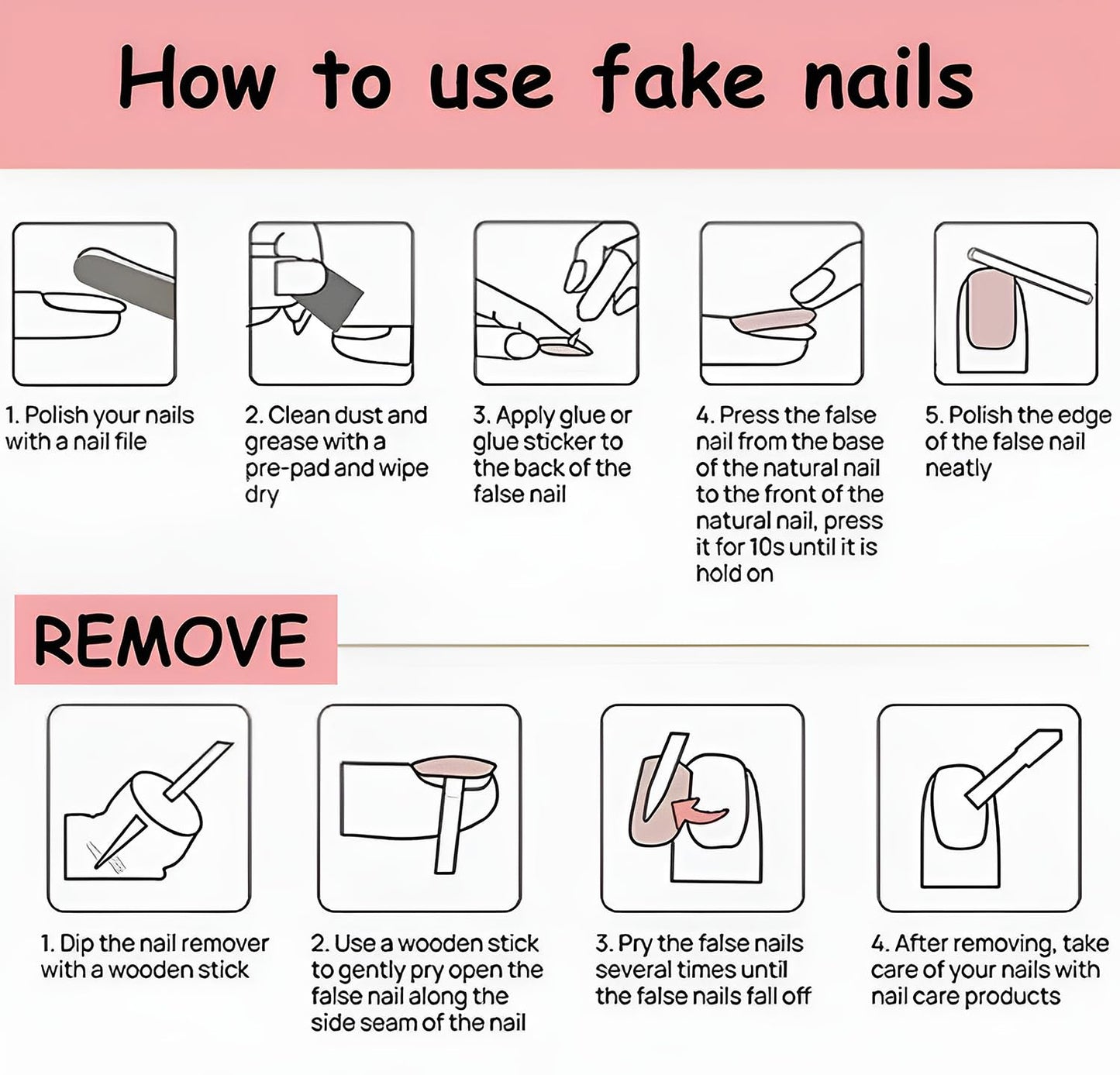 Spring Summer Press On Nails Medium Almond Fake Nails French False Nails With Flower Starfish Designs Acrylic Nail Press Ons Full Cover Glue On Nails Stick On Nails For Women 24Pcs