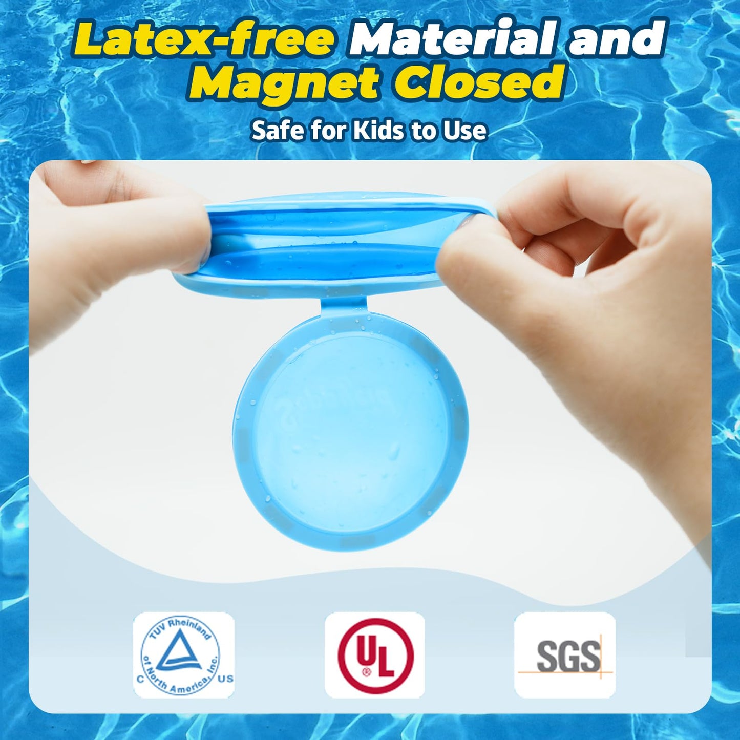 WABALLO 24Pcs Reusable Water Balloons, Magnetic Water Balls Quick Fill, Self-Sealing Water Toys for Kids Outdoor Games, Summer Pool Beach Party Fun
