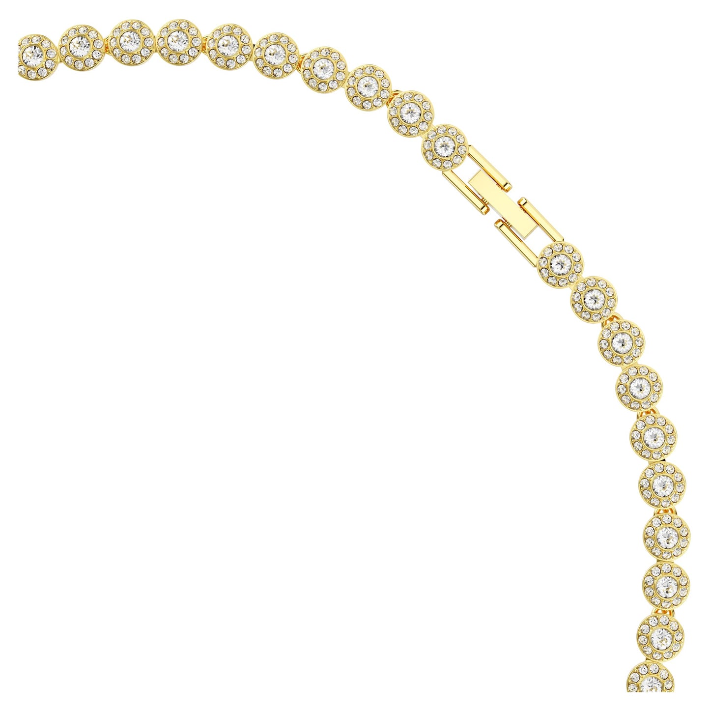 Swarovski Una Angelic set, Round cut, clear, Gold-tone finish