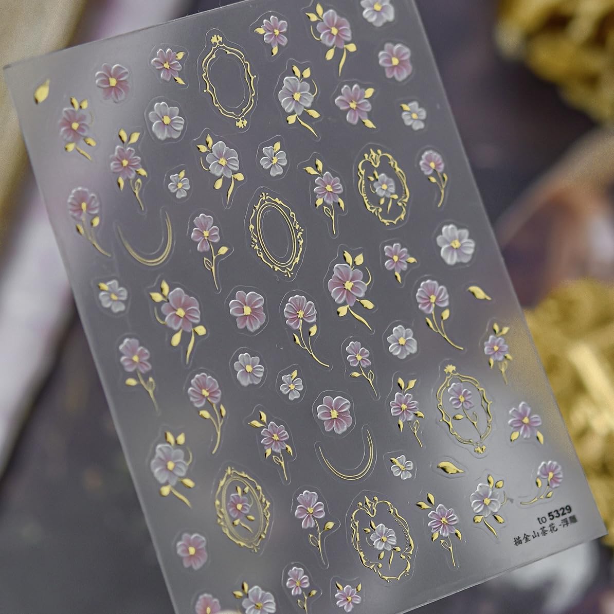 Phuryllic 3D Nail Stickers for Nail Art, Embossed Self-Adhesive Cute Nail Charms & Decals for DIY Nails, Easy-to-Apply Nail Design Supplies & Accessories for Home Manicure-Camellia Pink Flower
