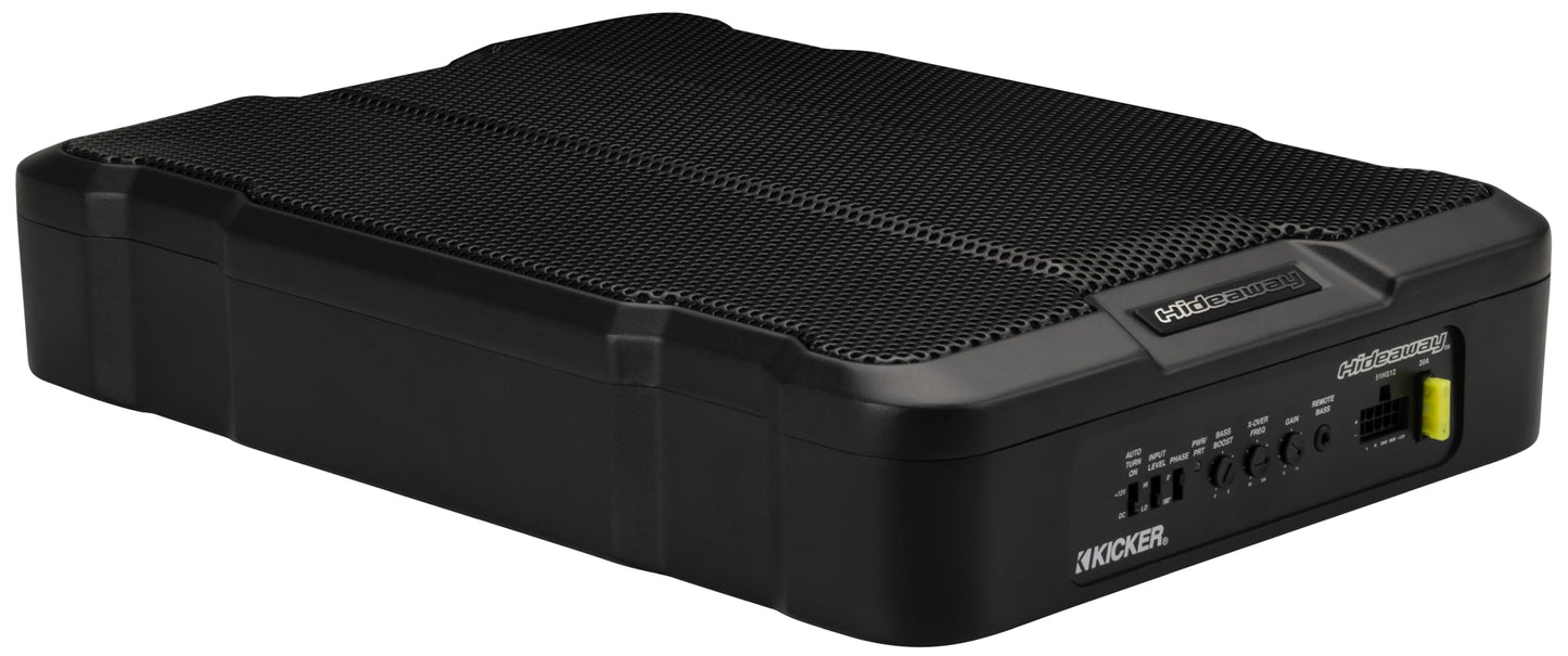 KICKER 51HS12 Hideaway Compact Powered Subwoofer, 12-Inch